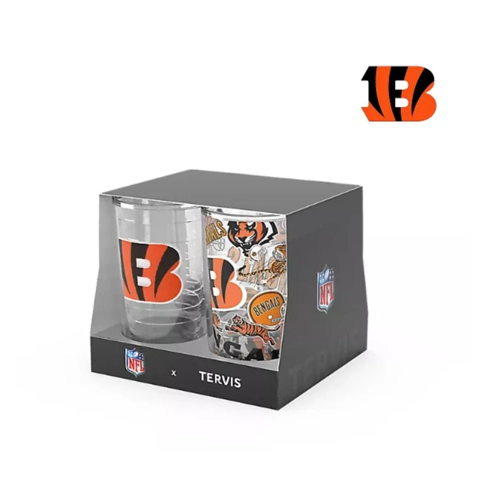 Tervis Tumbler set (4) 16oz Cincinnati Bengals NFL New with lids Who Dey!